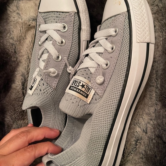 Grey knit slip on converse size 6 - Picture 2 of 4